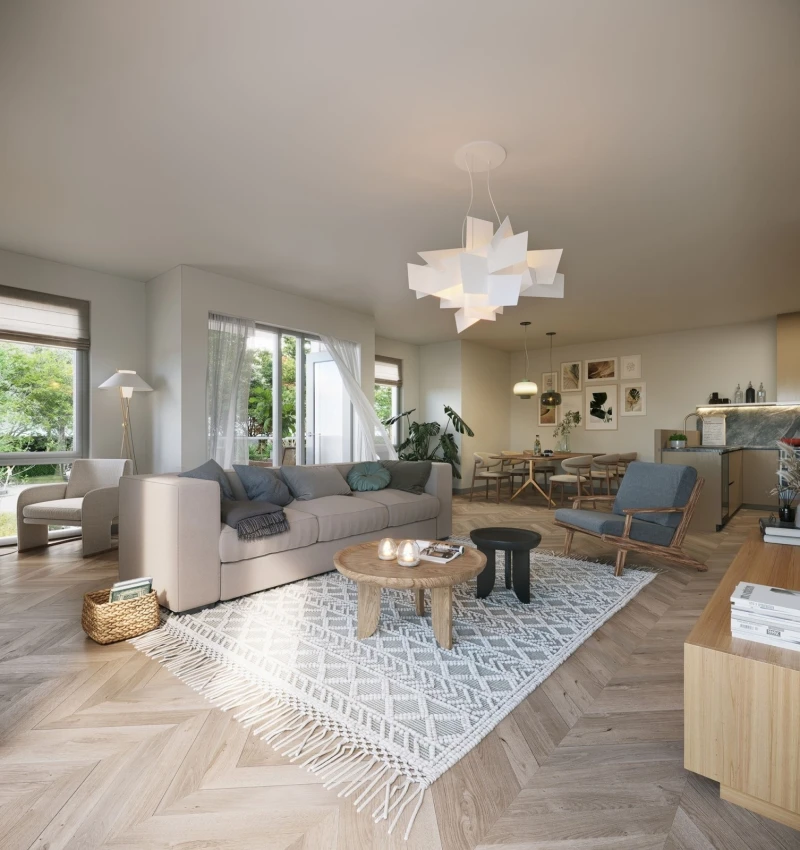 Woonkamer van een woning